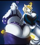  ! 2017 ? big_breasts big_butt boss_monster bra breasts butt caprine clothing duo equine female gin-blade goat hi_res horn huge_breasts huge_butt looking_back mammal mature_female panties platinum_(character) slightly_chubby smile standing teasing thick_thighs toriel undertale underwear undressing unicorn video_games voluptuous wide_hips 
