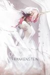  breasts bridal_veil character_name collar dress elbow_gloves facing_away fate/apocrypha fate_(series) frankenstein's_monster_(fate) from_side gloves headgear highres horn marumoru medium_breasts pink_hair profile short_hair solo standing veil wedding_dress 