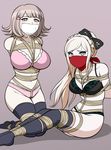  2girls bdsm bondage bra danganronpa gag jam-orbital multiple_girls nanami_chiaki panties rope sonia_nevermind tagme underwear 