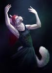  5_fingers anthro blue_eyes breasts cat clothed clothing feline female fur hair mammal red_hair solo whiskers white_fur wolnir 