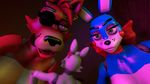  3d_(artwork) animatronic bonnie_(fnaf) chica_(fnaf) digital_media_(artwork) female five_nights_at_freddy&#039;s five_nights_at_freddy&#039;s_2 foxy_(fnaf) freddy_(fnaf) machine macro mangle_(fnaf) micro needsmorefuta robot size_difference source_filmmaker video_games 