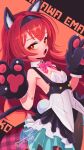  1girl absurdres alice_gear_aegis animal_ears animal_hands black_hairband black_leotard bow bowtie breasts cat_ears cat_paws cleavage commentary_request cowboy_shot detached_collar fake_animal_ears fake_tail fang flat_chest frilled_skirt frills gloves hairband highres koishikawa_emma leotard long_hair looking_at_viewer looking_to_the_side mu0211 multicolored_leotard multicolored_skirt nontraditional_playboy_bunny open_mouth oversized_breast_cup pantyhose paw_gloves pink_bow pink_bowtie playboy_bunny rabbit_tail red_eyes red_hair showgirl_skirt skirt solo sousai_shoujo_teien standing tail tailcoat_playboy_bunny two-tone_leotard w_arms white_leotard 