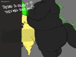  2026 2d_animation ambiguous_gender ambiguous_penetrated anal anal_penetration animated anthro axoarts back_spines balls belly big_belly big_butt biped black_balls black_body black_penis butt dialogue digital_media_(artwork) duo erection feet forced genitals green_hands green_lizard_(rain_world) lizard lizard_(rain_world) loop male male/ambiguous male_(lore) male_penetrating male_penetrating_ambiguous monk_(rain_world) overweight overweight_male penetration penis rain_world raised_tail rape reptile scalie sex signature simple_background size_difference slugcat stuck_in_pipe tail through_wall videocult x-ray_view yellow_body 
