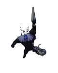  2018 arthropod bretta_(hollow_knight) cape clothing digital_media_(artwork) duo female grey_prince_zote_(hollow_knight) holding_object holding_weapon hollow_knight humanoid insect male melee_weapon muscular muscular_male standing standing_tough sword video_games weapon zote_(hollow_knight) 