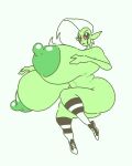  alien alien_humanoid areola big_areola big_breasts breasts clothed clothing disney female footwear freckles green_areola green_body green_nipples green_skin hair half-closed_eyes hi_res huge_areola huge_breasts humanoid humanoid_pointy_ears hyper hyper_breasts long_hair lord_dominator mostly_nude narrowed_eyes nipples noseless not_furry nsfwoaf pink_sclera pointy_ears shoes simple_background slightly_chubby socks solo thick_thighs wander_over_yonder white_background white_hair 