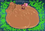  anthro artist_name belly big_belly big_breasts big_butt breasts brown_body bulge butt butt_imprint cleavage clothed clothing detailed_bulge digestion digestion_noises face_imprint female female_pred female_prey fur generation_4_pokemon generation_7_pokemon hand_imprint hi_res huge_belly imprint lagomorph leporid long_ears lopunny lying mammal nintendo on_front patreon_username pink_body pink_fur pokemon pokemon_(species) pussy_imprint rabbit rumbling_stomach size_difference smaller_pred starstrikex text thick_thighs tight_belly tsareena unwilling_prey vore workout_clothing 