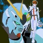  1boy amuro_ray appaandadle commentary_request compass_uniform earth_federation earth_federation_space_forces gundam gundam:_hathaway's_flash highres korean_commentary mecha mecha_pilot_suit mobile_suit mobile_suit_gundam neo_zeon normal_suit_(gundam) robot rx-78-2_gundam science_fiction spacesuit zeon 