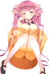  amane_(dream_c_club) areolae bad_id bad_pixiv_id blush bow bow_legwear bowtie breasts bubble cameltoe cup domotolain dream_c_club dream_c_club_(series) drink hair_bow hand_on_own_cheek hand_on_own_face in_container in_cup knees_together_feet_apart knees_touching large_breasts long_hair mary_janes minigirl nipples panties pink_eyes pink_hair ripples shoes sitting solo thighhighs topless underwear very_long_hair 