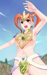  alternate_costume areola areolae armor bikini_armor breasts bule dragon_quest dragon_quest_viii jessica_albert large_breasts no_bra no_panties pussy revealing_clothes square_enix twintails uncensored useless_clothes 