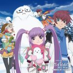  1boy 2girls artist_request asbel_lhant black_leggings blue_eyes blue_scarf blue_shirt blue_sky brown_hair brown_hat character_snowman closed_mouth cloud coat commentary controller copyright_name cropped_jacket day detached_sleeves earmuffs english_commentary forest fur_hat gloves green_gloves hand_on_own_hip hat heterochromia highres holding holding_controller holding_snowman hubert_oswell leggings lips long_hair looking_at_object looking_at_viewer mecha-asbel mittens multicolored_hair multiple_girls nature official_alternate_costume official_art open_mouth outdoors pascal_(tales) pink_mittens pink_scarf purple_eyes purple_hair red_hair robot scarf shirt short_hair sky smile snow snow_on_tree snowman sophie_(tales) sophie_(toast_of_the_town)_(tales) standing standing_on_one_leg tales_of_(series) tales_of_graces tales_of_graces_f third-party_source translation_request twintails two-tone_hair very_long_hair white_coat white_hair winter 