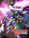  beam_cannon beam_rifle commentary_request copyright_notice crimson_(cxrss377) earth_federation energy energy_gun energy_wings green_eyes gundam logo mecha mecha_focus mixed-language_text mobile_suit nebula no_humans official_art promotional_art robot science_fiction shield solo space star_(sky) sunrise_(company) thrusters title v-fin v2_assault-buster_gundam victory_gundam weapon zero_gravity 