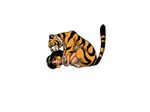  4:3 akabur animated big_breasts breasts feline female feral fur hi_res mammal open_mouth sex simple_background tiger 