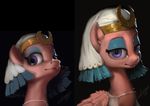  2017 assasinmonkey black_background duo equine feathered_wings feathers female feral friendship_is_magic looking_at_viewer mammal my_little_pony pegasus simple_background smile somnambula_(mlp) wings 