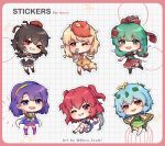  >_o 6+girls animal_on_head antennae arm_ribbon baby_animal beru_izumi bird bird_on_head bird_wings black_boots black_skirt black_socks black_wings blonde_hair blush boots border bow brown_boots butterfly_wings cape chibi chibi_only chick commentary dress english_commentary eternity_larva fairy feathered_wings frilled_bow frilled_ribbon frilled_skirt frills green_dress green_eyes green_hair grin hair_bobbles hair_bow hair_ornament hairband hat holding holding_scythe insect_wings kagiyama_hina leaf leaf_on_head long_hair long_sleeves looking_at_viewer multicolored_dress multicolored_hair multicolored_hairband multiple_girls niwatari_kutaka on_head one_eye_closed onozuka_komachi open_mouth orange_skirt patchwork_clothes pink_boots pointing pointing_down pointing_up pointy_ears puffy_short_sleeves puffy_sleeves purple_eyes purple_hair rainbow_gradient rainbow_hairband red_border red_bow red_dress red_eyes red_hair red_hat red_ribbon ribbon scythe shameimaru_aya shirt short_sleeves skirt sky_print smile socks tail tenkyuu_chimata tokin_hat touhou two-sided_cape two-sided_fabric two-tone_hair two_side_up v white_cape white_shirt wings yellow_wings 