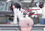  +++ 1girl :d absurdres arknights ass bent_over black_hair blue_streaks blush breasts censored chinese_text closure_(arknights) commentary_request cowboy_shot dildo dress fang female_masturbation from_behind gins_hanee hair_ornament hammer highres indoors long_sleeves looking_at_viewer looking_back masturbation medium_breasts medium_hair mosaic_censoring multicolored_hair object_insertion open_mouth pegboard pliers pointy_ears pussy_juice red_eyes sex_toy sidelocks skin_fang smile solo streaked_hair tablet_pc tail tail_through_clothes thighs tool_chest toolbox translation_request twintails vaginal vaginal_object_insertion white_dress window workshop x-ray 