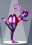  anthro badart_(artist) camel_toe clothing feline female hi_res horn looking_at_viewer mammal nipple_bulge open_mouth solo standing tight_clothing 