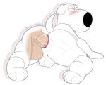  anal anal_penetration anus backsack balls blush brian_griffin butt canine collar disembodied_penis dog eyes_closed family_guy human jerseydevil male male/male mammal motion_lines penetration penis sex 