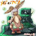  artist_request brown_eyes furry long_hair made_in_abyss nanachi_(made_in_abyss) rabbit smile white_hair 