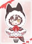  1girl amanogawa_shiina_(artist) animal_ear_hood animal_ears animated animated_gif beret black_capelet black_hat black_shoes blush bow bow_legwear bowtie brown_background brown_hair brown_tail capelet chain chibi chibi_only chisaka_airi closed_eyes colored_inner_hair dress dress_bow fangs flower frilled_dress frilled_socks frills full_body fur-trimmed_capelet fur-trimmed_hood fur_trim hair_flower hair_ornament hairclip hat heart highres hood hood_down hood_up hooded_capelet long_hair looking_at_viewer multicolored_hair multiple_expressions official_alternate_costume official_art one_eye_closed open_mouth outline parallel_hairclips phase_connect pink_hair pleated_dress pom_pom_(clothes) red_bow red_bowtie shoes short_dress sidelocks simple_background skin_fangs slideshow_animation smile snowflakes socks solo sparkle standing streaked_hair tail third-party_source twintails very_long_hair virtual_youtuber white_dress white_outline white_socks white_streaks winter_clothes wolf_ears wolf_girl wolf_tail yellow_eyes 