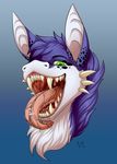  dragon drooling fangs open_mouth saliva silvergrin teeth throat tongue vore 