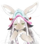  artist_request brown_eyes furry long_hair made_in_abyss nanachi_(made_in_abyss) smile white_hair 