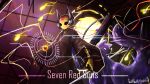  1other 6ekoh artist_name bilibili_logo black_eyes black_robe character_name commentary_request creature english_text facial_mark forehead_mark highres humanoid_robot indoors mechanical_arms neuron_fly_(rain_world) pearl_(rain_world) rain_world robe robot robot_ears seven_red_suns slugcat solid_eyes solo spearmaster_(rain_world) white_eyes 