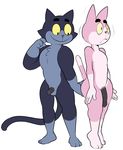  2017 anthro balls brothers cat duo eroborus feline flaccid incest male male/male mammal nude penis roz sibling smile touching_butt twins 