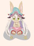  artist_request furry green_eyes long_hair made_in_abyss nanachi_(made_in_abyss) rabbit white_hair 