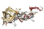 aquila_(symbol) chinese_commentary commentary_request gold_trim highres jetbike no_humans shinnasuka025 tagme vehicle_focus warhammer_40k white_scars 