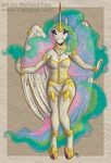  2013 anthro anthrofied armwear bracelet choker clothing corset equine eyes_closed female friendship_is_magic horn jewelry legwear lingerie mammal my_little_pony panties princess_celestia_(mlp) sigil smile solo standing thigh_highs underwear winged_unicorn wings 