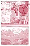 2023 anus balls big_butt butt butt_shot comic detailed_background dialogue english_text feral forest generation_5_pokemon genitals hi_res looking_at_another male male_feral monochrome nintendo outside pink_and_white plant pokemon pokemon_(species) rear_view scolipede shyguy9 solo speech_bubble talking_to_self text tree