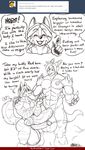  anthro ask_blog balls big_balls blush canine daigo daigo_(character) dialogue duo english_text erection huge_balls humanoid_penis hyper hyper_balls hyper_penis male mammal muscular muscular_male open_mouth penis scalie size_difference sketch smile text uncut 
