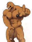abs alien areola balls beta_ray_bill biceps big_balls big_penis black_nails colored_nails foreskin genitals humanoid_genitalia humanoid_penis lipless male marvel muscular muscular_male nails navel nipples nude pecs penis simple_background solo trapezius vein veiny_penis white_background white_eyes yellow_body yellow_skin zaqiizawa
