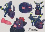 anal animal_genitalia animal_penis anus balls blush blush_lines bodily_fluids canid canine canine_genitalia canine_penis cum cum_in_mouth cum_inside cum_on_face doggystyle duo eeveelution feral from_behind_position generation_2_pokemon generation_5_pokemon genital_fluids genitals hi_res knot knotting male male/male mammal newdlz nintendo open_mouth oral penis pokemon pokemon_(species) raised_tail sex sheath tail tongue tongue_out umbreon zorua