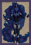  2013 anthro anthrofied armwear bracelet choker clothing corset equine eyes_closed female friendship_is_magic horn jewelry legwear lingerie mammal my_little_pony panties princess_luna_(mlp) sigil smile solo standing thigh_highs underwear winged_unicorn wings 