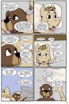  2017 anthro beaver comic cub dialogue english_text equine female hi_res horse male mammal rodent study_partners text thunderouserections young 