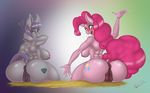  2017 anthro anthrofied anus bantar2 blush butt cutie_mark duo earth_pony equine female friendship_is_magic hair horse long_hair looking_back mammal maud_pie_(mlp) my_little_pony nude open_mouth pink_hair pinkie_pie_(mlp) pony pussy sibling sisters 