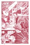 2023 angry anus attack backsack balls butt clenched_teeth comic detailed_background dialogue duo eeveelution english_text feral forest generation_5_pokemon generation_6_pokemon genitals hi_res male male_feral nintendo onomatopoeia outside penis plant pokemon pokemon_(species) scolipede shyguy9 sound_effects speech_bubble sylveon talking_to_another teeth text tree