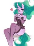  &lt;3 2017 anthro clothing equine female friendship_is_magic hair hi_res horn legwear lingerie long_hair mammal mistmane_(mlp) mrscurlystyles my_little_pony simple_background solo unicorn white_background 