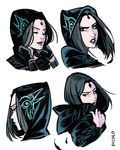  dc_comics forehead_jewel gabriel_picolo highres hood hoodie lipstick makeup purple_hair raven_(dc) short_hair solo teen_titans 