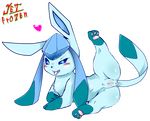  &lt;3 alpha_channel anus blue_eyes blush eeveelution female feral glaceon hindpaw jetfrozen looking_at_viewer mammal nintendo nude pawpads paws pok&eacute;mon presenting pussy simple_background solo spread_legs spreading stretching transparent_background video_games 