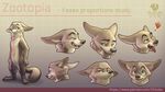  &lt;3 anthro blush canine chicobo disney expressions fox male mammal model_sheet necktie nude smile zootopia 
