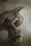  2017 ashesdrawn claws digital_media_(artwork) dragon fantasy feral sitting solo wings 