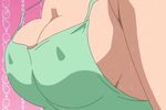  00s 10s animated animated_gif bounce bouncing_breasts breasts cleavage erect_nipples hinako_(issho_ni_training) issho_ni_training large_breasts solo sweat teenage 