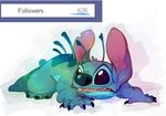  2016 5_fingers alien alternate_form antennae back_markings back_spines blue_eyes blue_fur blue_nose chest_tuft claws colored_sketch digital_drawing_(artwork) digital_media_(artwork) dipstick_antennae disney experiment_(species) fur head_tuft kiriban lilo_and_stitch markings multi_limb notched_ear open_mouth pimander1446 signature small_tail stitch tuft 