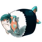  2017 alpha_channel ambiguous_gender colin_(anonymous3355) digital_media_(artwork) fish food hair marine shark simple_background solo sushi telegram transparent_background 