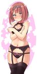  ark_royal_(kancolle) bra breast_hold cleavage garter_belt kantai_collection lingerie pantsu stockings suzuki_toto thighhighs 