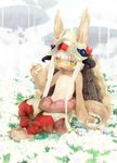  artist_request brown_eyes furry long_hair made_in_abyss nanachi_(made_in_abyss) rabbit white_hair 