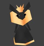  2017 3d_(artwork) animated anthro biped black_body black_clothing black_eyes clothed clothing crown digital_media_(artwork) dress female floppy_ears front_view full-length_portrait gold_(metal) gold_clothing gold_jewelry grey_background half-closed_eyes hand_on_hip jewelry lagomorph loop low_poly mammal microphobia portrait queen rabbit royalty simple_background slim solo standing waving 