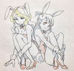  2girls bunny_ears bunnysuit diana_cavendish kagari_atsuko little_witch_academia multiple_girls tagme 
